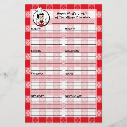 Home Cooker' Custom Menu Planner (Devant)