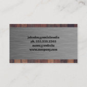 Home Dak Marmer Logo | Metaal Hout Visitekaartje (Achterkant)