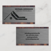 Home Dak Marmer Logo | Metaal Hout Visitekaartje (Voorkant / Achterkant)