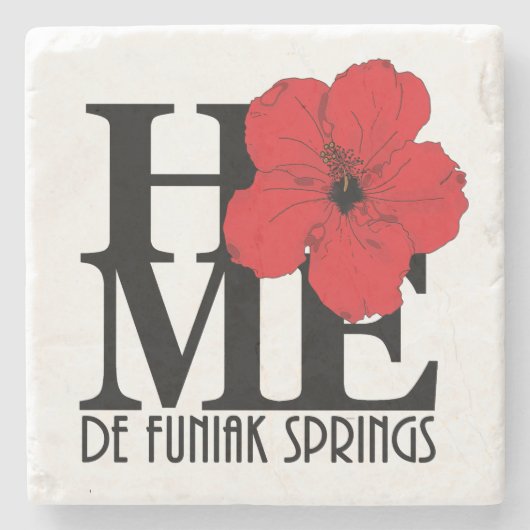 HOME De Funiak Springs Red Hibiscus Stenen Onderzetter (Voorkant)