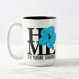 HOME De FuniakSprings 15oz Blue Hibiscus Tweekleurige Koffiemok