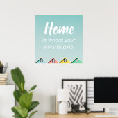 Home De groep telt Homebody offertes op Poster (Thuiskantoor)