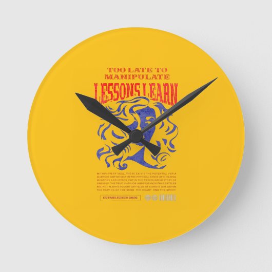 HOME DECOR MANIPULATE LESSONS LEARN WALL CLOCK  RONDE KLOK (Voorkant)