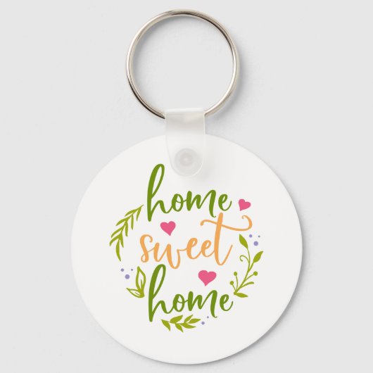 Home Design Home Sweet Home Home Sleutelhanger (Voorkant)