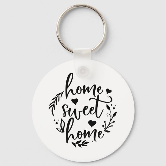 Home Design Home Sweet Home Home Sleutelhanger (Voorkant)