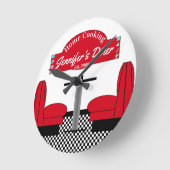 Home Diner Kitchen Restaurant Grill Chef Baker Ronde Klok (Hoek)