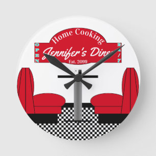 Home Diner Kitchen Restaurant Grill Chef Baker Ronde Klok