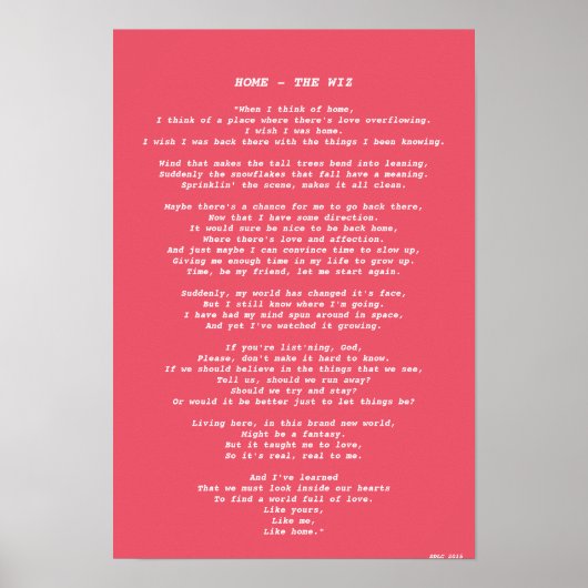 'HOME' DU POSTER WIZ LYRICS (Devant)