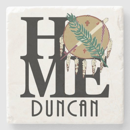 HOME Duncan Oklahoma Stenen Onderzetter (Voorkant)