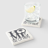 HOME-eiland Palms Stenen Onderzetter (Zijkant)