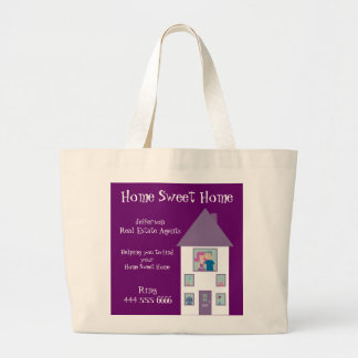 Home Estate Agent Home Sweet Home Adverteren Grote Tote Bag