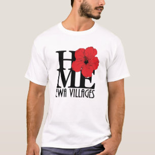 HOME Ewa Villages Red Hibiscus (voorgedrukt) T-shirt