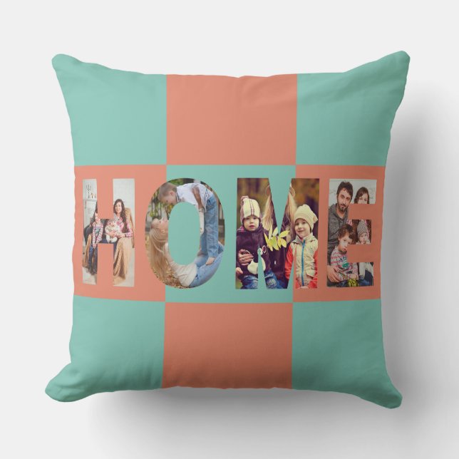 Home Familiefoto's - Aangepaste tekst Kussen (Voorkant)
