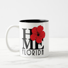 HOME Florida 11oz Red Hibiscus Tweekleurige Koffiemok