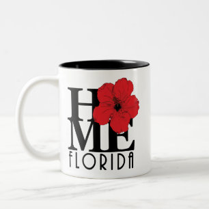 HOME Florida 11oz Red Hibiscus Tweekleurige Koffiemok