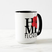 HOME Florida Red Hibiscus 15oz Mok (Voorkant rechts)