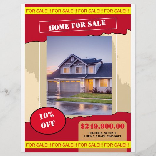 Home for sale flyer poster (Voorkant)