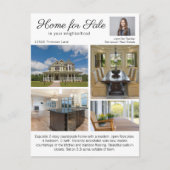 Home For Sale Real Estate Listing Photo Marketing Briefkaart (Voorkant)