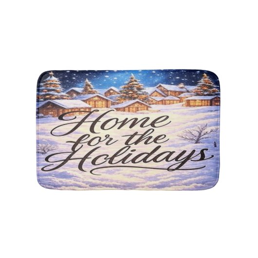 'Home for the Holidays' Bath Mat (Voorkant)