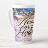 'Home for the Holidays' Latte Mug (Angle gauche)