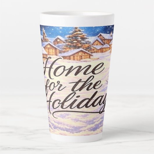 'Home for the Holidays' Latte Mug (Devant)