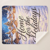 'Home for the Holidays'  Sherpa Deken (Voorkant (horizontaal))