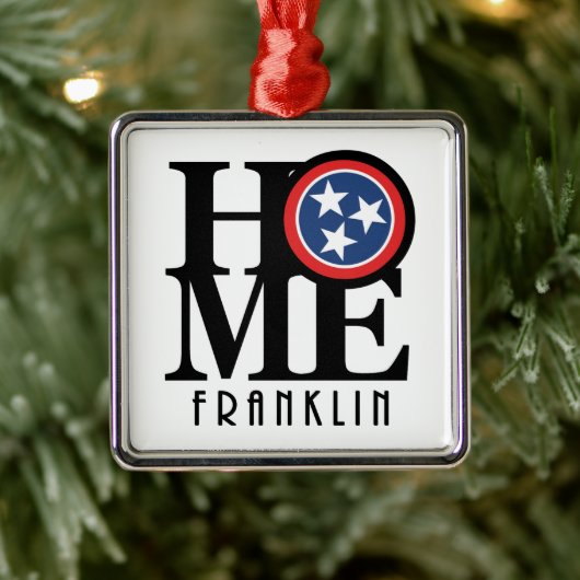 HOME Franklin Tennessee Metalen Ornament (Boom)