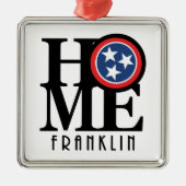 HOME Franklin Tennessee Metalen Ornament (Voorkant)