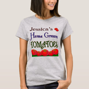 Home Gekweekte Tomaten Bewerkbare Tuinman Gezegde T-shirt