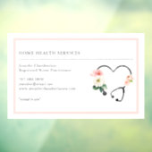 Home Gezondheid Verpleegster Bloemen Raamsticker (Vel 3)