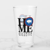 HOME Gillette Wyoming Glas (Achterkant)