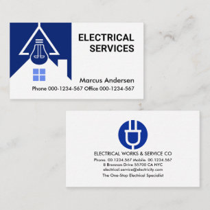 Home Gloeilamp Beam Elektricien Visitekaartje