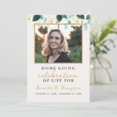 Home Going Viering van het Leven Uitvaartdienst Kaart (Staand voorkant)