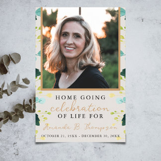 Home Going Viering van het Leven Uitvaartdienst Poster