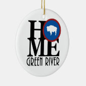 HOME Green River Wyoming Keramisch Ornament (Rechts)