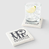 HOME Greenville SC Stenen Onderzetter (Zijkant)