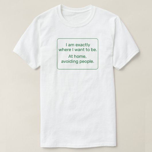 Home (groen) t-shirt (Design voorkant)