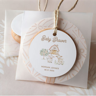 Home Grown Cutie Baby shower Ronde Sticker
