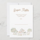 Home Grown Cutie Luier Raffle Ticket Kaart (Voorkant)