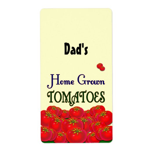 Home Grown Tomatoes Eigen label (Voorkant)