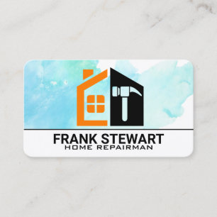 Home Hammer Logo Reparateur Visitekaartje