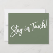 Home Handwrite Olive aankondiging voor Home Sweet  (Achterkant)