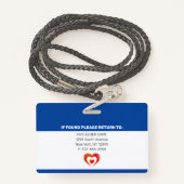 Home Health Aide  | ID Medische foto Badge (Achterkant met draagriem)