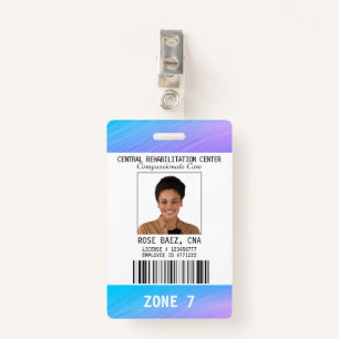 Home Health Colorful Security Foto Name Badge