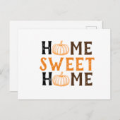 Home Herfst Pumpkin Briefkaart (Voorkant / Achterkant)