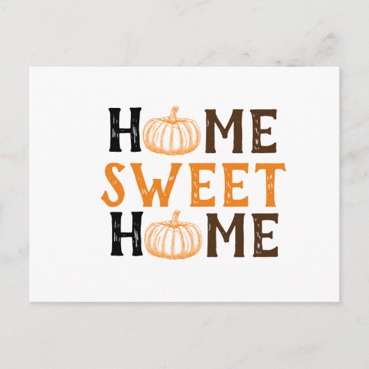 Home Herfst Pumpkin Briefkaart (Voorkant)
