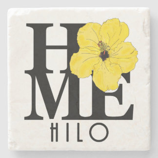 HOME Hilo Hawaii Yellow Hibiscus Stenen Onderzetter