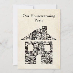 Home Huisverwarming Reno Party Uitnodiging