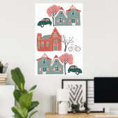 Home-illustratie Poster (Thuiskantoor)