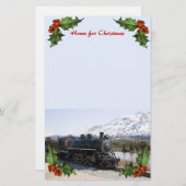Home in de trein voor kerststalling briefpapier (Voorkant / Achterkant)